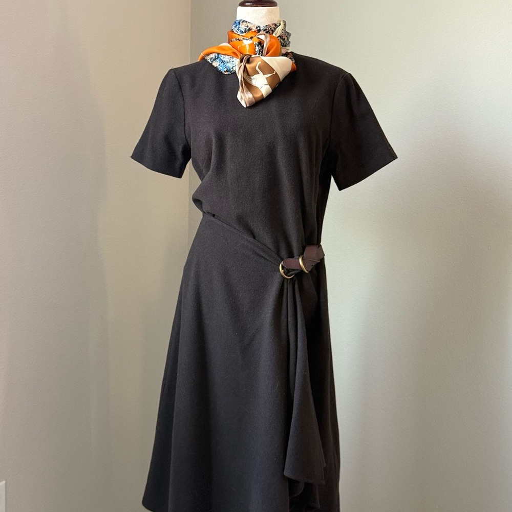Polo by Ralph Lauren Brown Wool  Dress with Belt